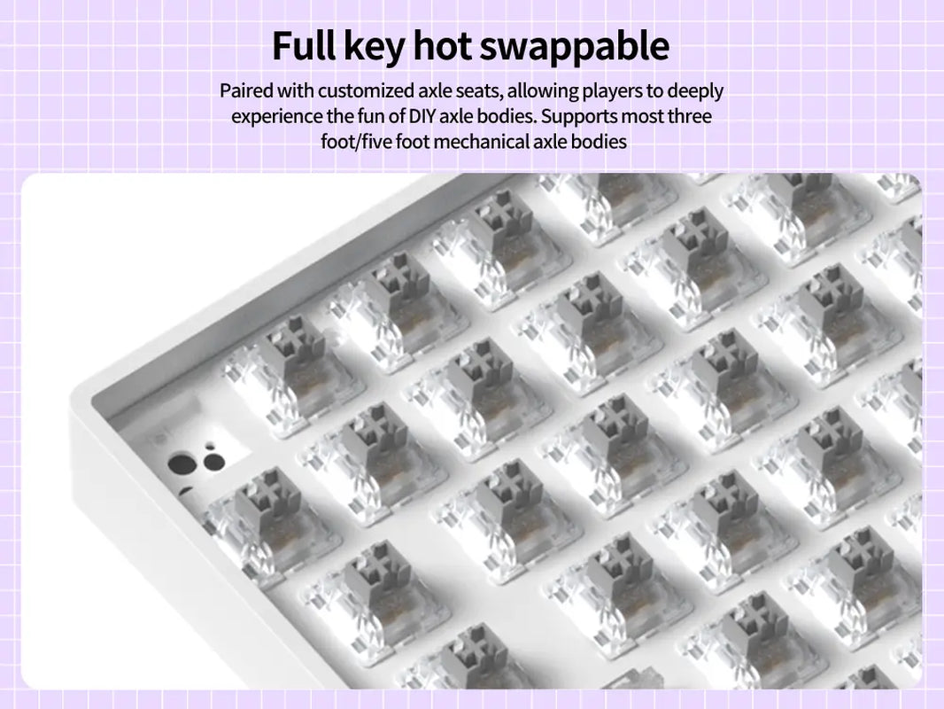 The Zoher ZH100 Mechanical Keyboard Features a 2.4G Three-Mode Connection, RGB Backlighting, a Custom Gaming Keyboard, and a Numeric Keypad. It'S Suitable for Office Work, Has a Cute Design, and Is Ideal for PC Gamers.