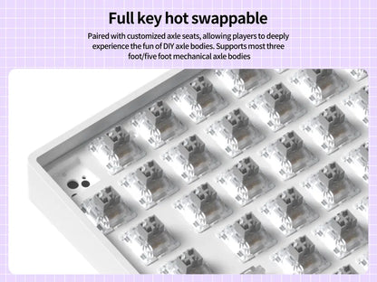 The Zoher ZH100 Mechanical Keyboard Features a 2.4G Three-Mode Connection, RGB Backlighting, a Custom Gaming Keyboard, and a Numeric Keypad. It'S Suitable for Office Work, Has a Cute Design, and Is Ideal for PC Gamers.