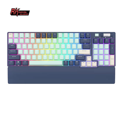 ROYAL KLUDGE 96 RGB Tri-Mode BT5.0/2.4G/USB-C Hot-Swappable Mechanical Keyboard 96 Keys Bluetooth Wireless Gaming Keyboard