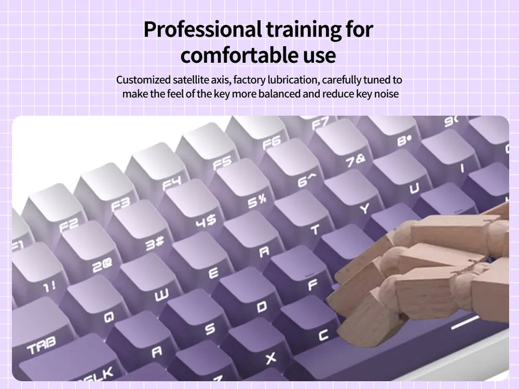 The Zoher ZH100 Mechanical Keyboard Features a 2.4G Three-Mode Connection, RGB Backlighting, a Custom Gaming Keyboard, and a Numeric Keypad. It'S Suitable for Office Work, Has a Cute Design, and Is Ideal for PC Gamers.