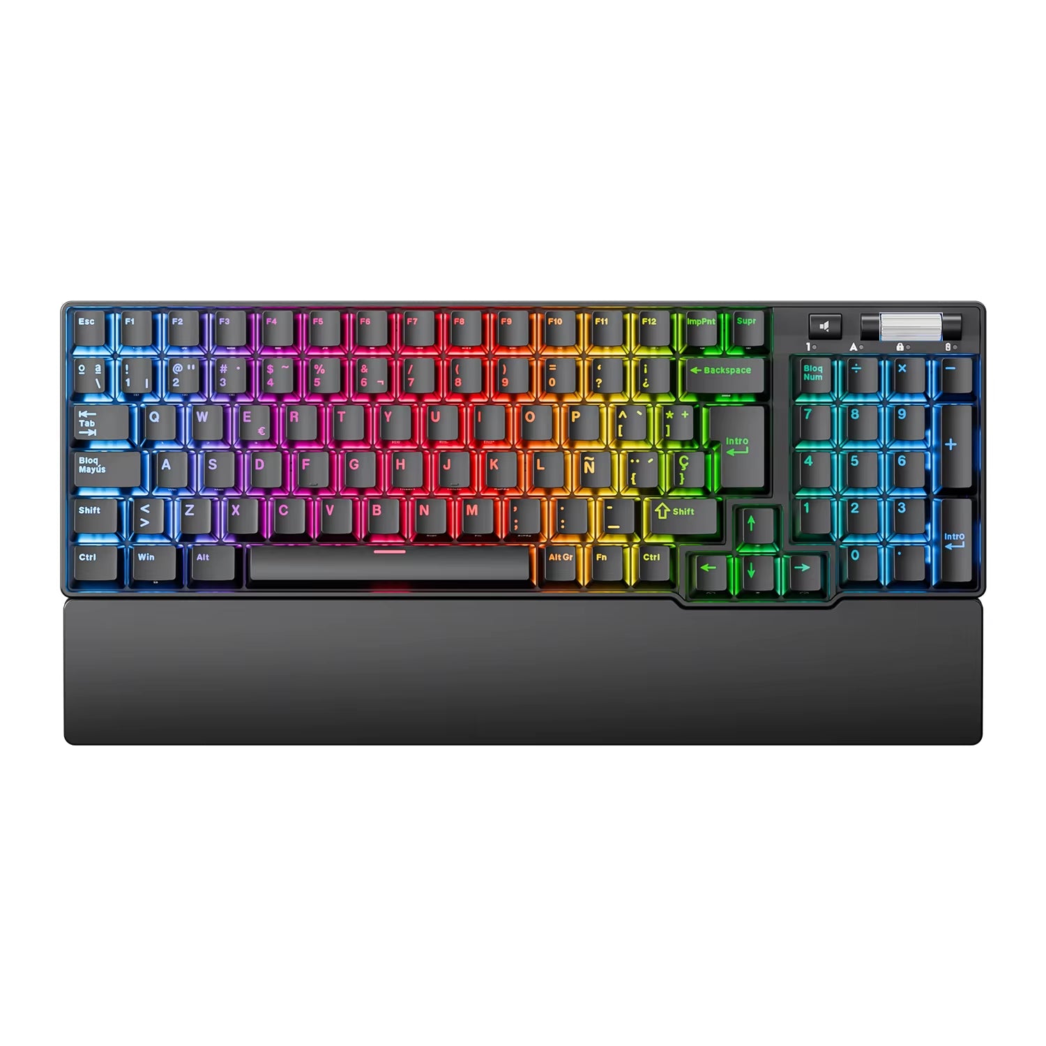 ROYAL KLUDGE 96 RGB Tri-Mode BT5.0/2.4G/USB-C Hot-Swappable Mechanical Keyboard 96 Keys Bluetooth Wireless Gaming Keyboard