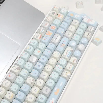 The Zoher ZH100 Mechanical Keyboard Features a 2.4G Three-Mode Connection, RGB Backlighting, a Custom Gaming Keyboard, and a Numeric Keypad. It'S Suitable for Office Work, Has a Cute Design, and Is Ideal for PC Gamers.