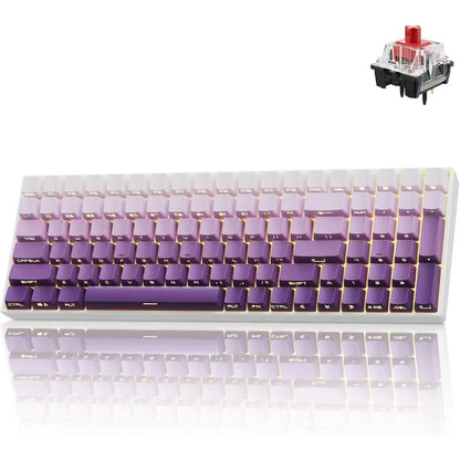 The Zoher ZH100 Mechanical Keyboard Features a 2.4G Three-Mode Connection, RGB Backlighting, a Custom Gaming Keyboard, and a Numeric Keypad. It'S Suitable for Office Work, Has a Cute Design, and Is Ideal for PC Gamers.