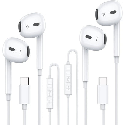 USB C Headphones in Ear Wired Headphones with Microphone for S23/Note 20/Pixel 7 Macbook Pro and Other Smartphones with USB C Interface
