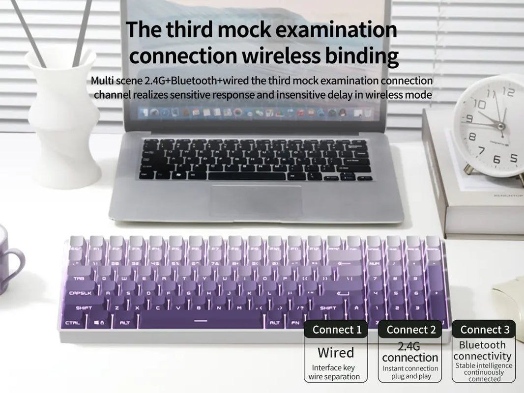 The Zoher ZH100 Mechanical Keyboard Features a 2.4G Three-Mode Connection, RGB Backlighting, a Custom Gaming Keyboard, and a Numeric Keypad. It'S Suitable for Office Work, Has a Cute Design, and Is Ideal for PC Gamers.