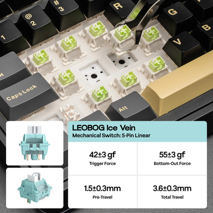 EPOMAKER X Aula EA75 MAX Wireless 75% Mechanical Keyboard Gasket Gaming Keyboard with Screen & Knob Hot-Swappable Lubed Switches RGB Backlit PBT Keycaps Tri-Mode USB-C/BT 5.0/2.4Ghz Keyboards Gaming Keyboards for Gaming Creamy Keyboard